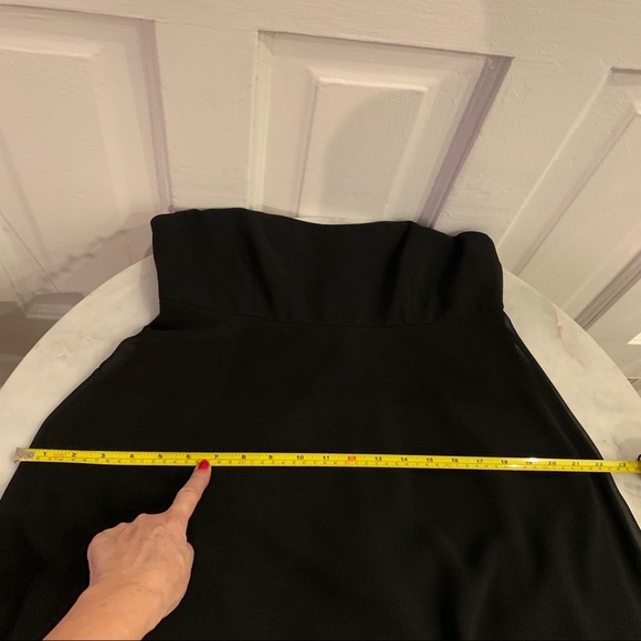 Black Spaghetti Strap Cocktail Georgette Dress - Picture 8 of 9